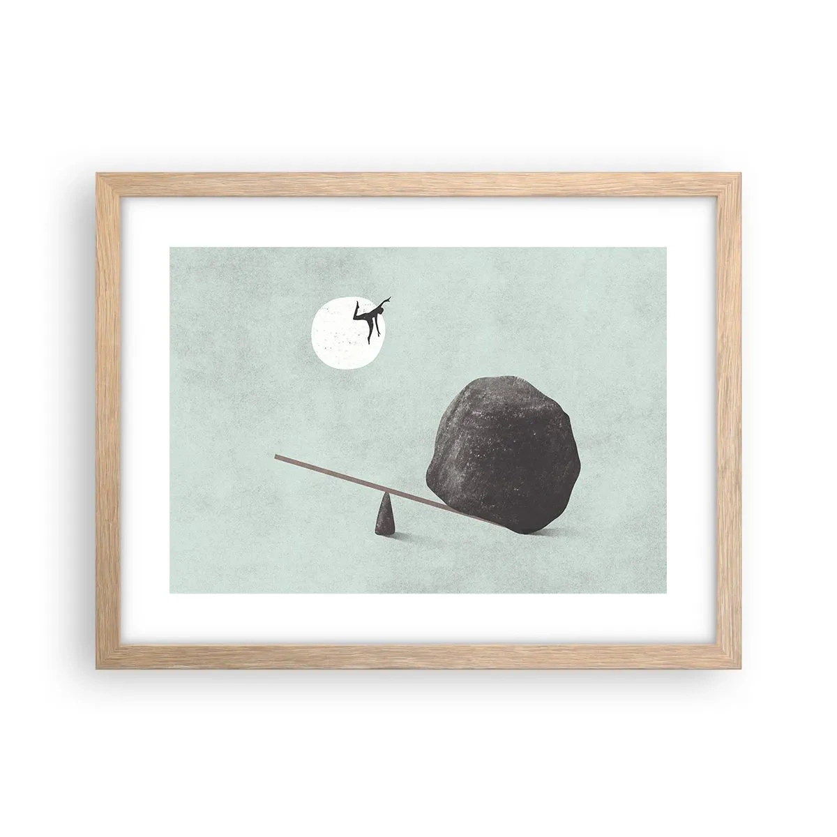 Poster in einem Rahmen aus heller Eiche - Erfüllte Träume - 40x30 cm