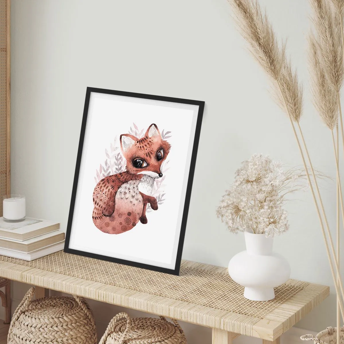 Poster in einem schwarzem Rahmen - Einfach lieben - 40x50 cm