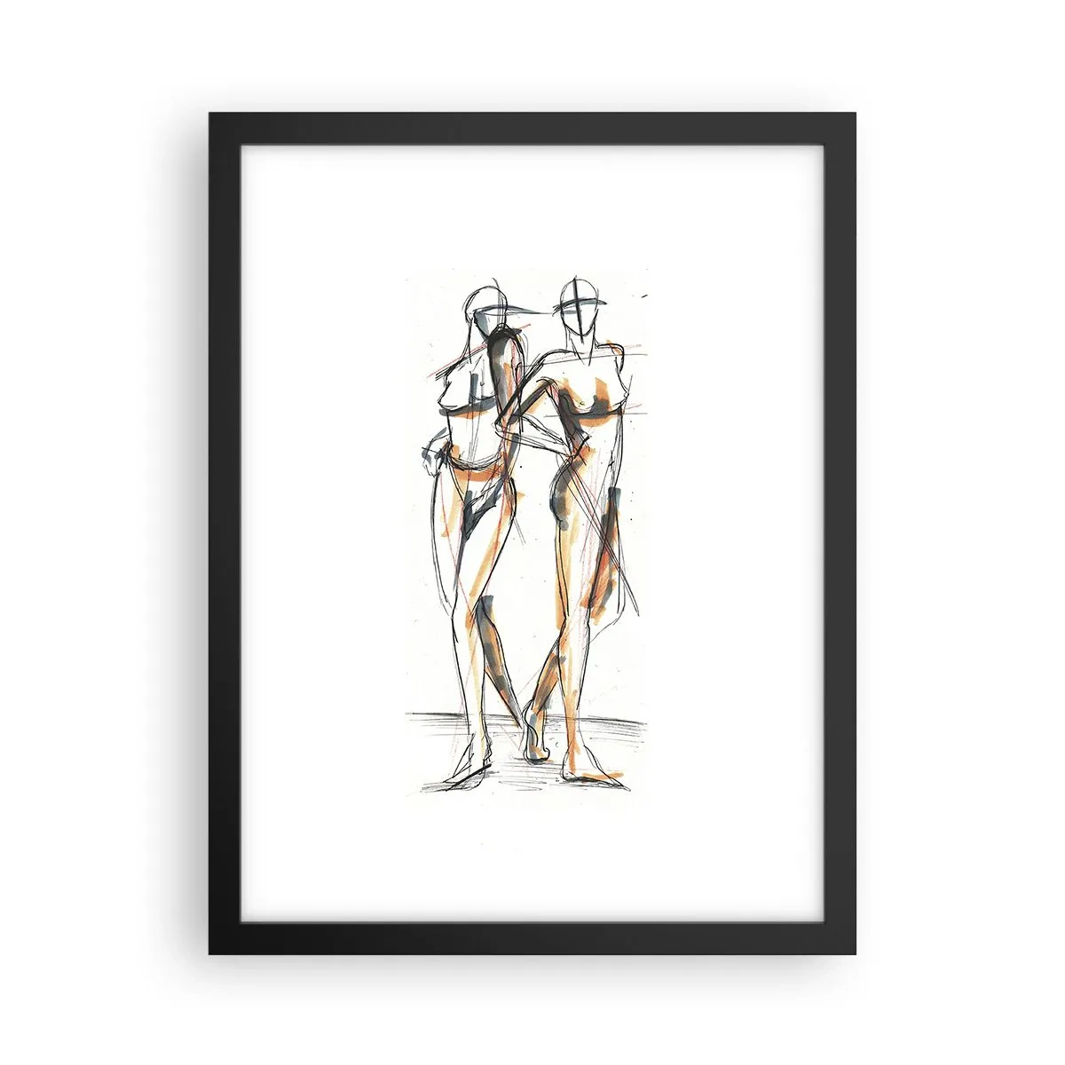 Poster in einem schwarzem Rahmen - Studie der Gnade - 30x40 cm