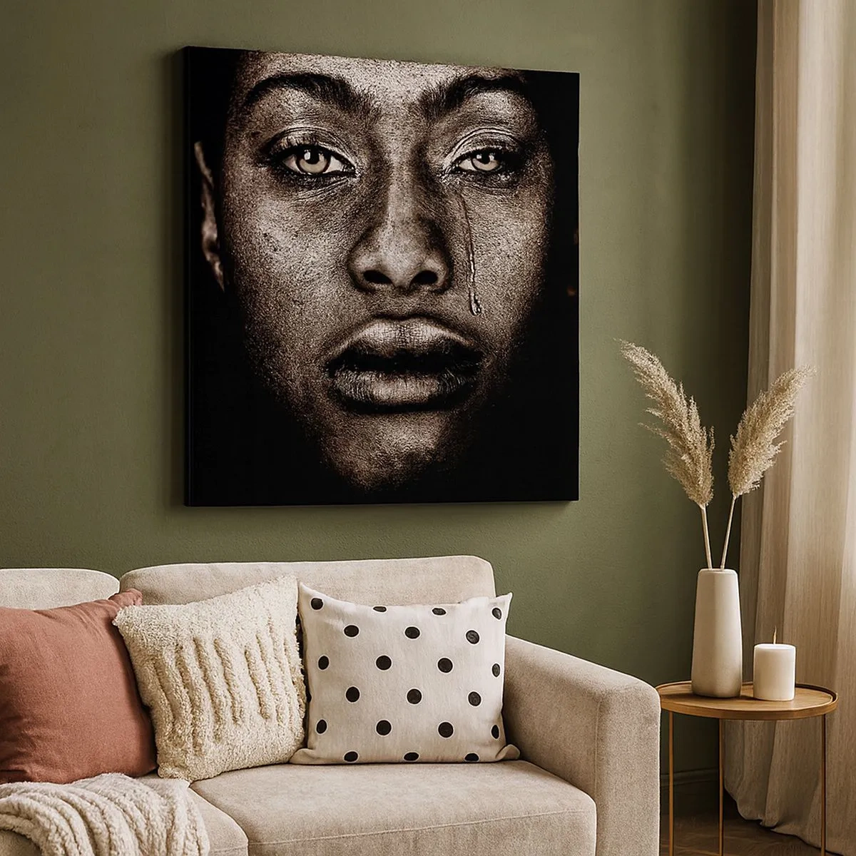 Bild auf Leinwand - Leinwandbild - Eine Träne - 30x30 cm