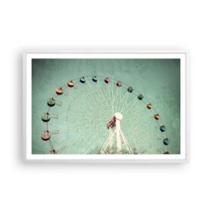 Poster in einem weißen Rahmen - Wir laden zum Spiel ein - 91x61 cm