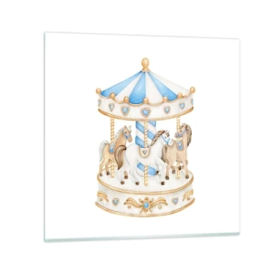 Glasbild - Bild auf glas - Süße Kindheit - 60x60 cm