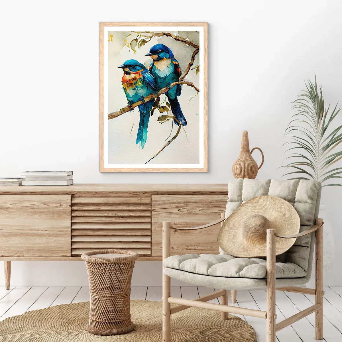 Poster in einem Rahmen aus heller Eiche - War er beleidigt? - 40x50 cm