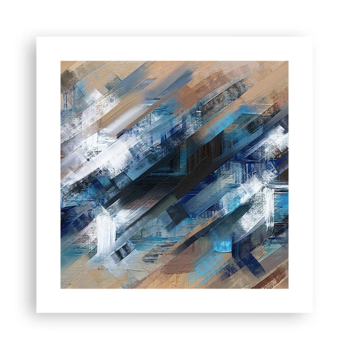 Poster - Auf einer blauen Diagonale - 40x40 cm