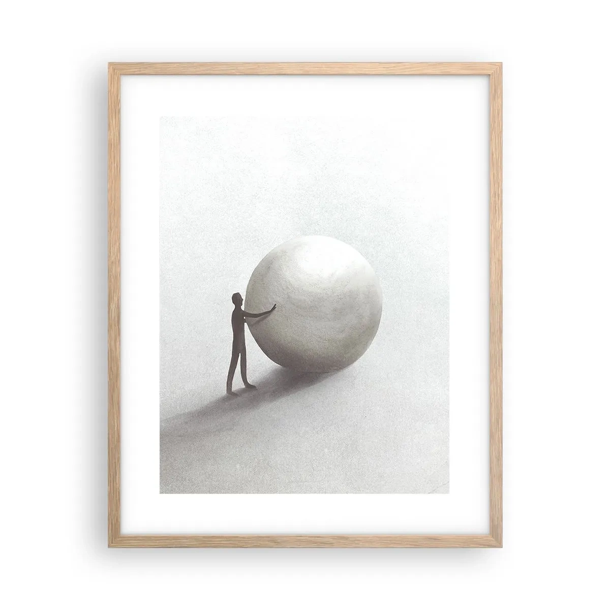 Poster in einem Rahmen aus heller Eiche - Das Spiel des Lebens - 40x50 cm