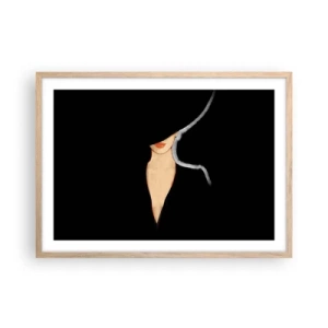 Poster in einem Rahmen aus heller Eiche - Eleganz und Stil - 70x50 cm