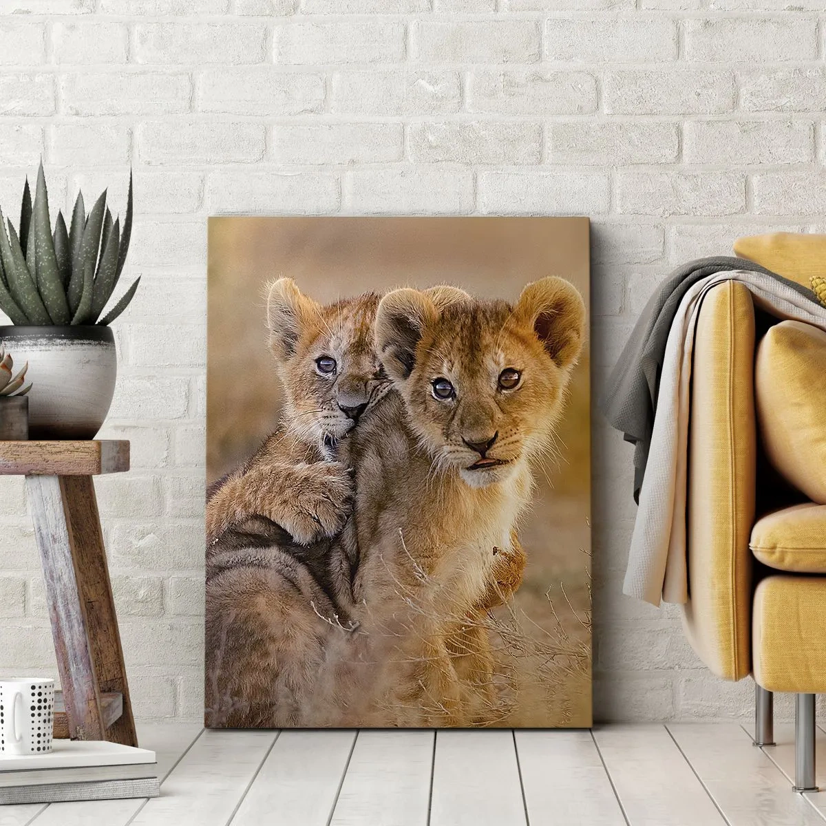 Bild auf Leinwand - Leinwandbild - Bitte nicht stören! Wir haben Spaß - 55x100 cm