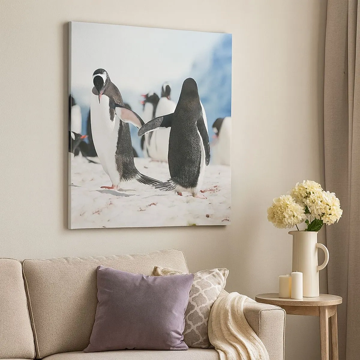 Bild auf Leinwand - Leinwandbild - Tanzen im Schnee - 30x30 cm