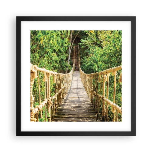 Poster in einem schwarzem Rahmen - Im Grünen ausgesetzt - 40x40 cm