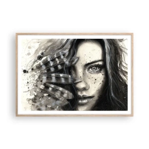 Poster in einem Rahmen aus heller Eiche - Wilde Schönheit - 100x70 cm