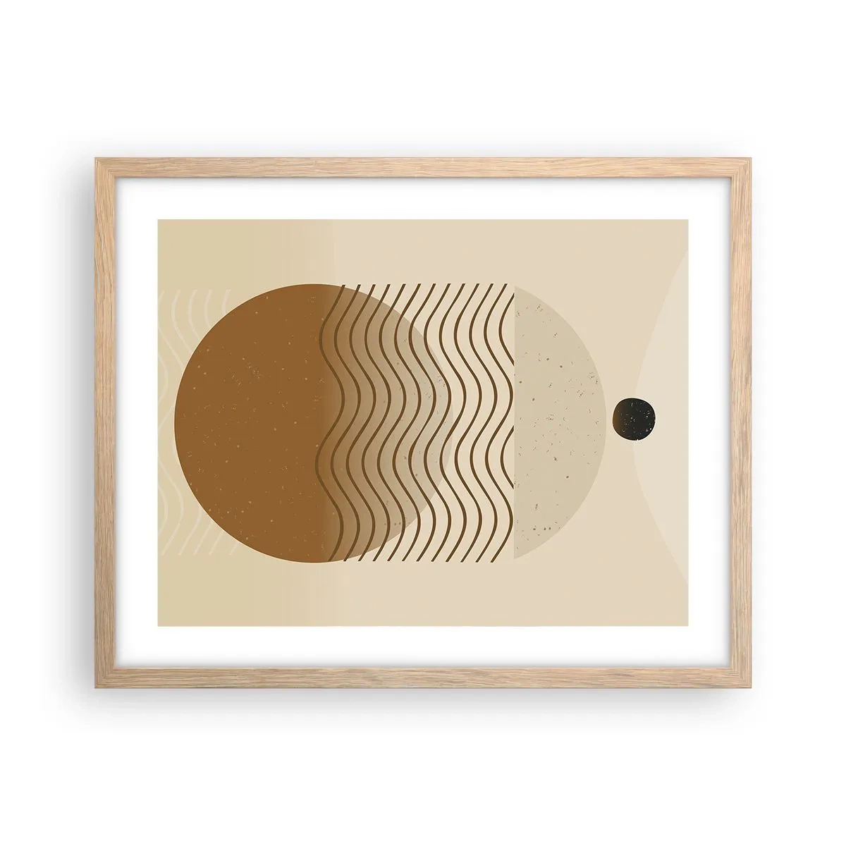 Poster in einem Rahmen aus heller Eiche - Zur Entstehung geometrischer Figuren - 50x40 cm