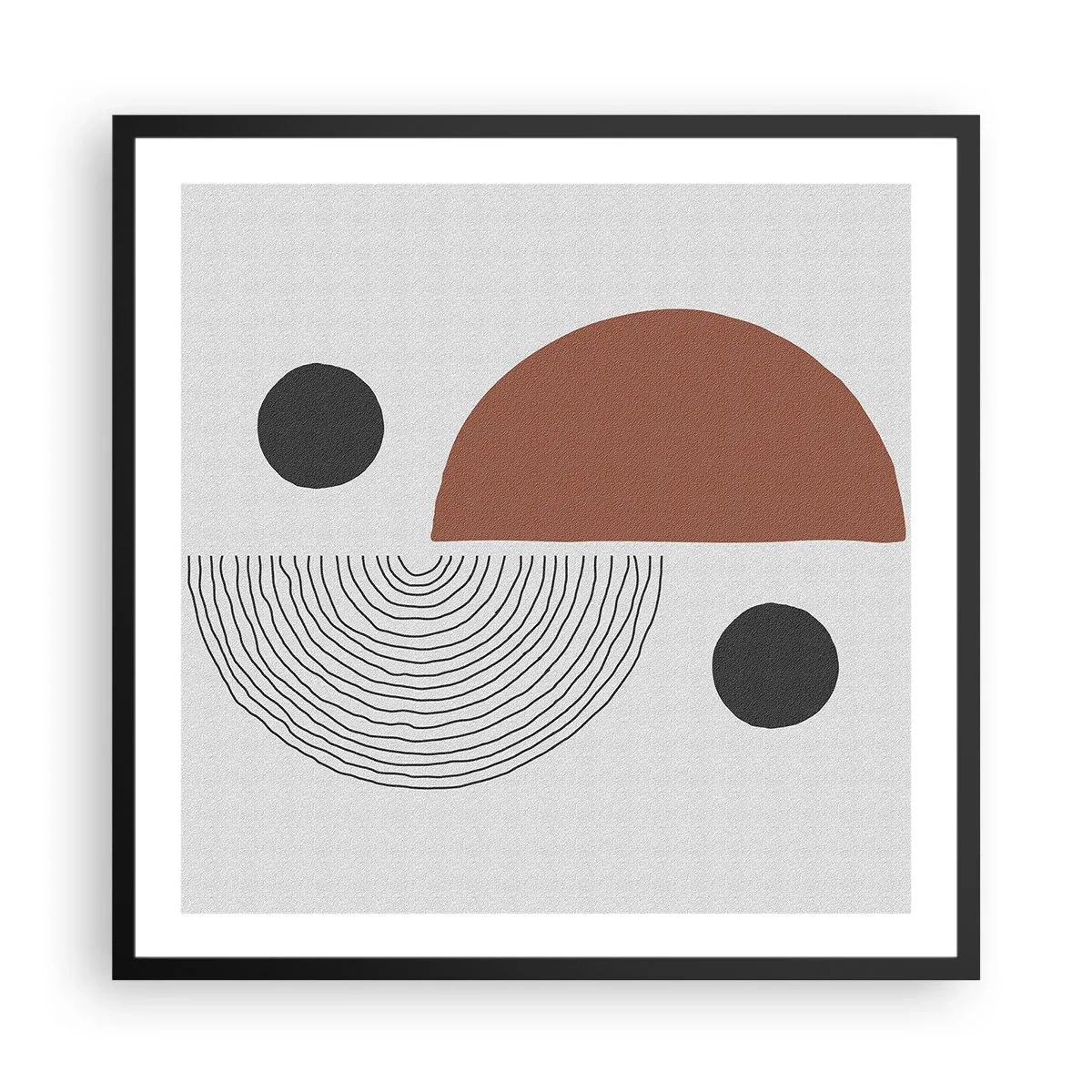 Poster in einem schwarzem Rahmen - Perfektion des Rades - 60x60 cm