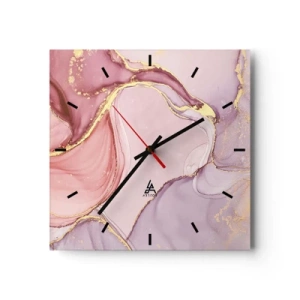Wanduhr - Glasuhr - Eine Liebkosung der Farben - 40x40 cm