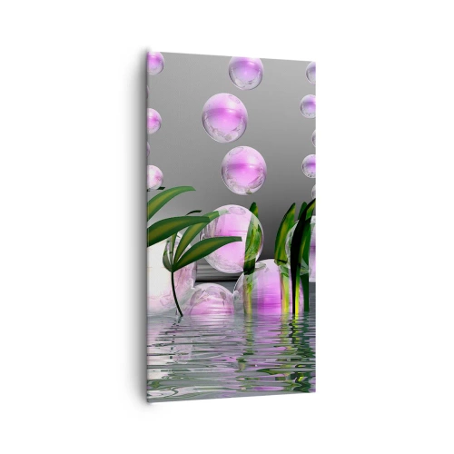 Bild auf Leinwand - Leinwandbild - Eine reflektierende Komposition aus Leichtigkeit und Leben - 65x120 cm