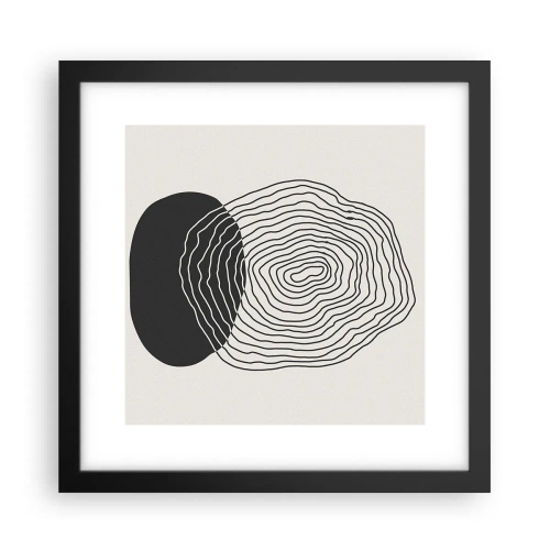 Poster in einem schwarzem Rahmen - Dauer und Schwingung - 30x30 cm