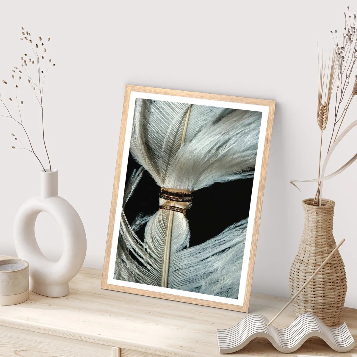 Poster in einem Rahmen aus heller Eiche - ... und ich werde dich nicht verlassen ... - 40x50 cm