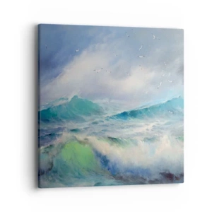 Bild auf Leinwand - Leinwandbild - Der wind heulte mit Triumph - 40x40 cm