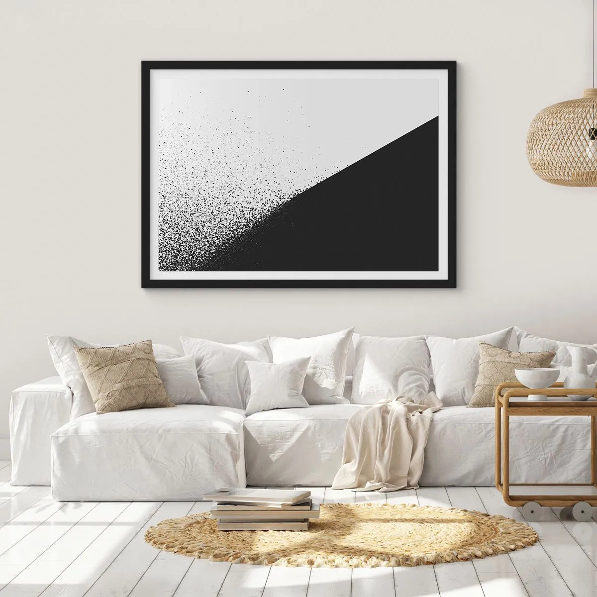 Poster in einem schwarzem Rahmen - Immer schneller, immer mehr - 50x40 cm