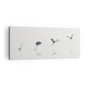 Bild auf Leinwand - Leinwandbild - Vier einfache Schritte - 100x40 cm