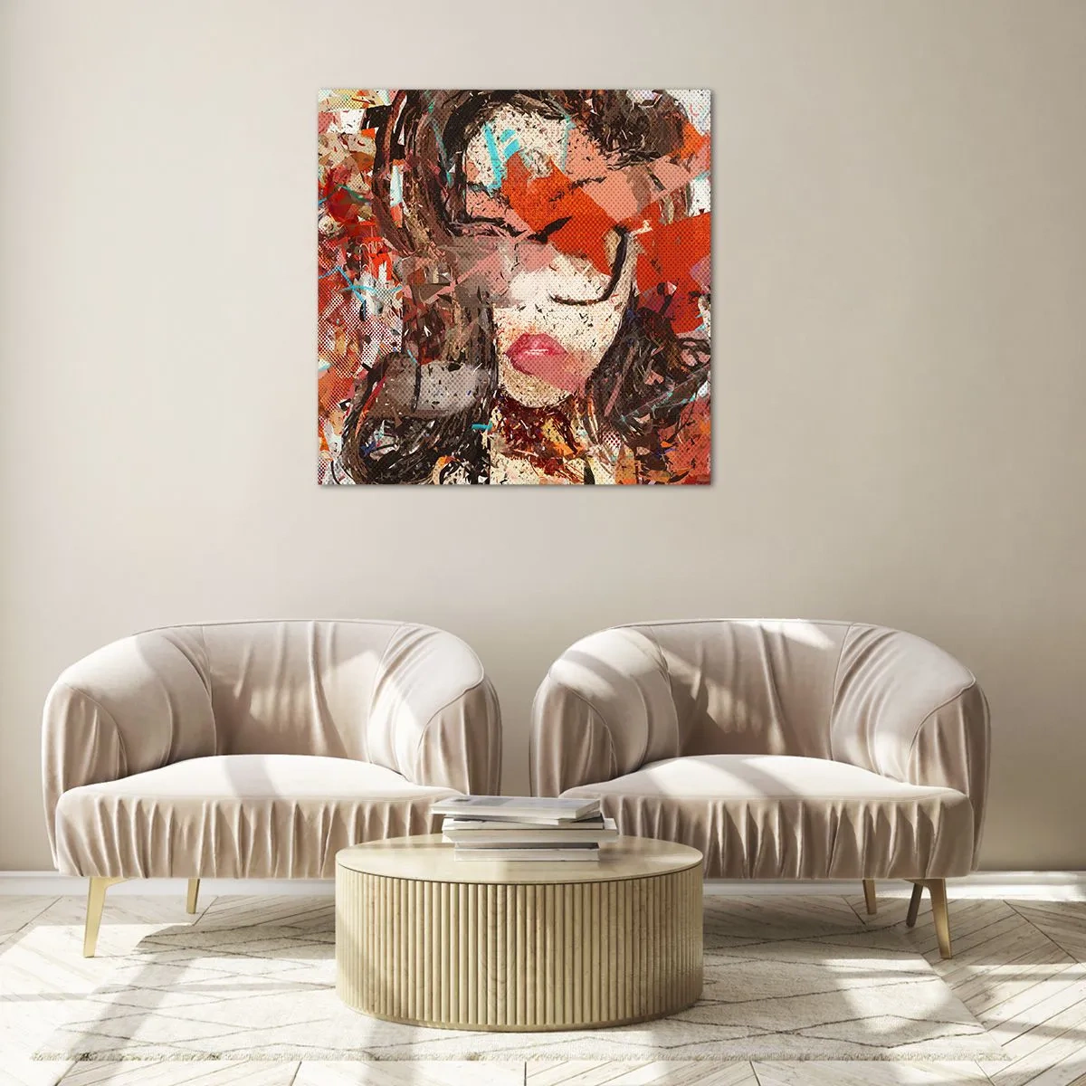 Glasbild - Bild auf glas - Niemand weiß, was du wirklich bist - 70x70 cm