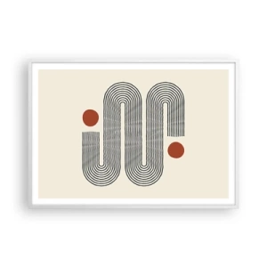 Poster in einem weißen Rahmen - Vom Anfang bis zum Ende - 100x70 cm