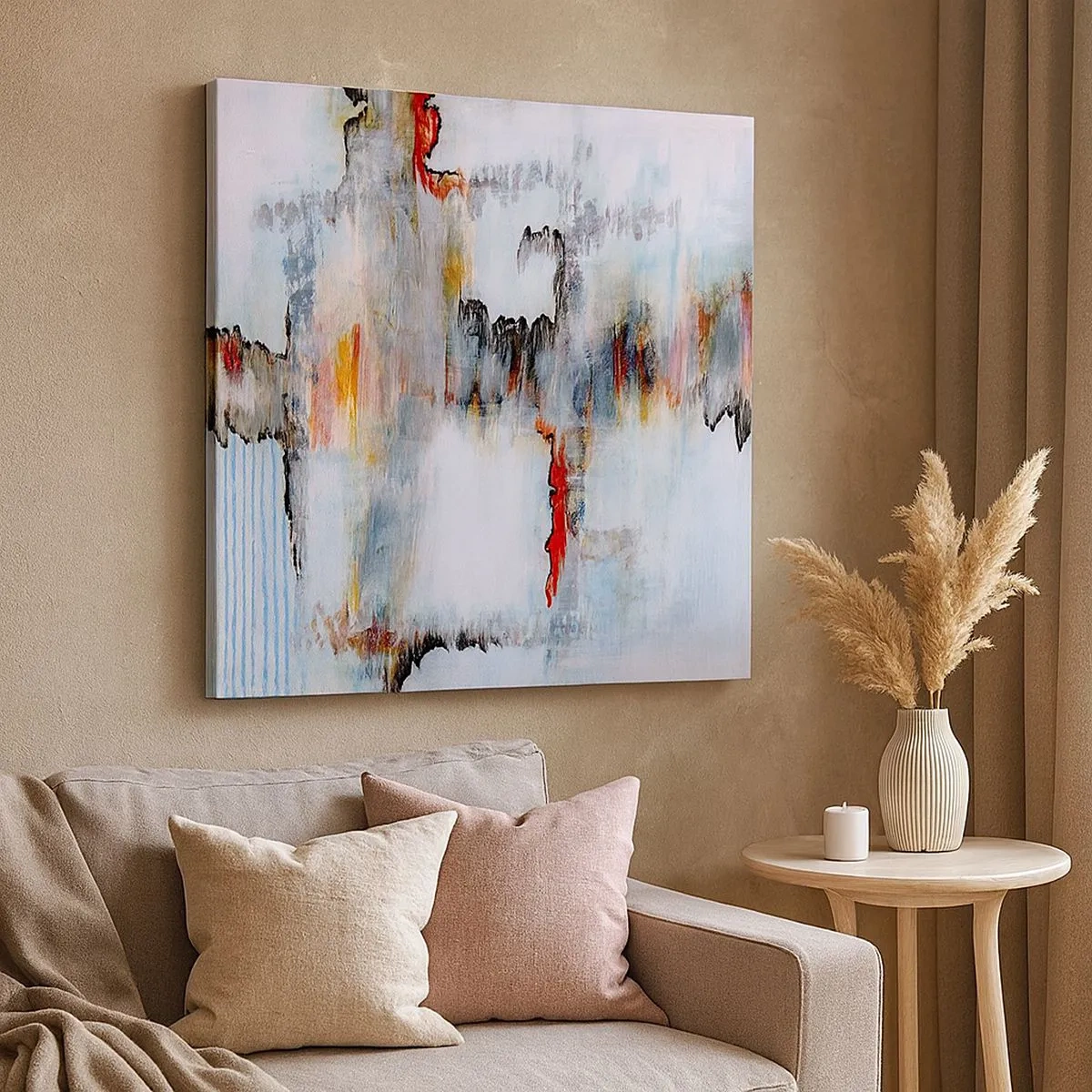 Bild auf Leinwand - Leinwandbild - Ein Stock auf dem Wasser - 30x30 cm