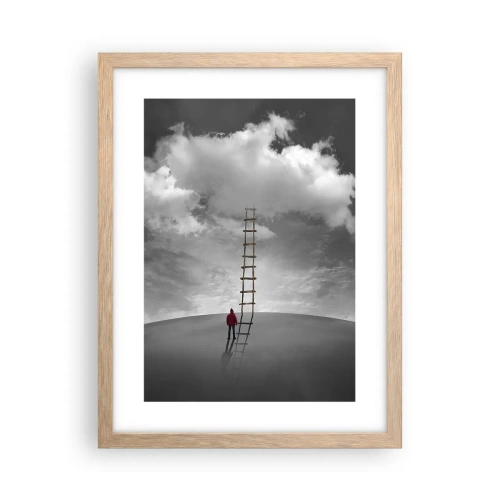 Poster in einem Rahmen aus heller Eiche - Alles ist möglich - 30x40 cm