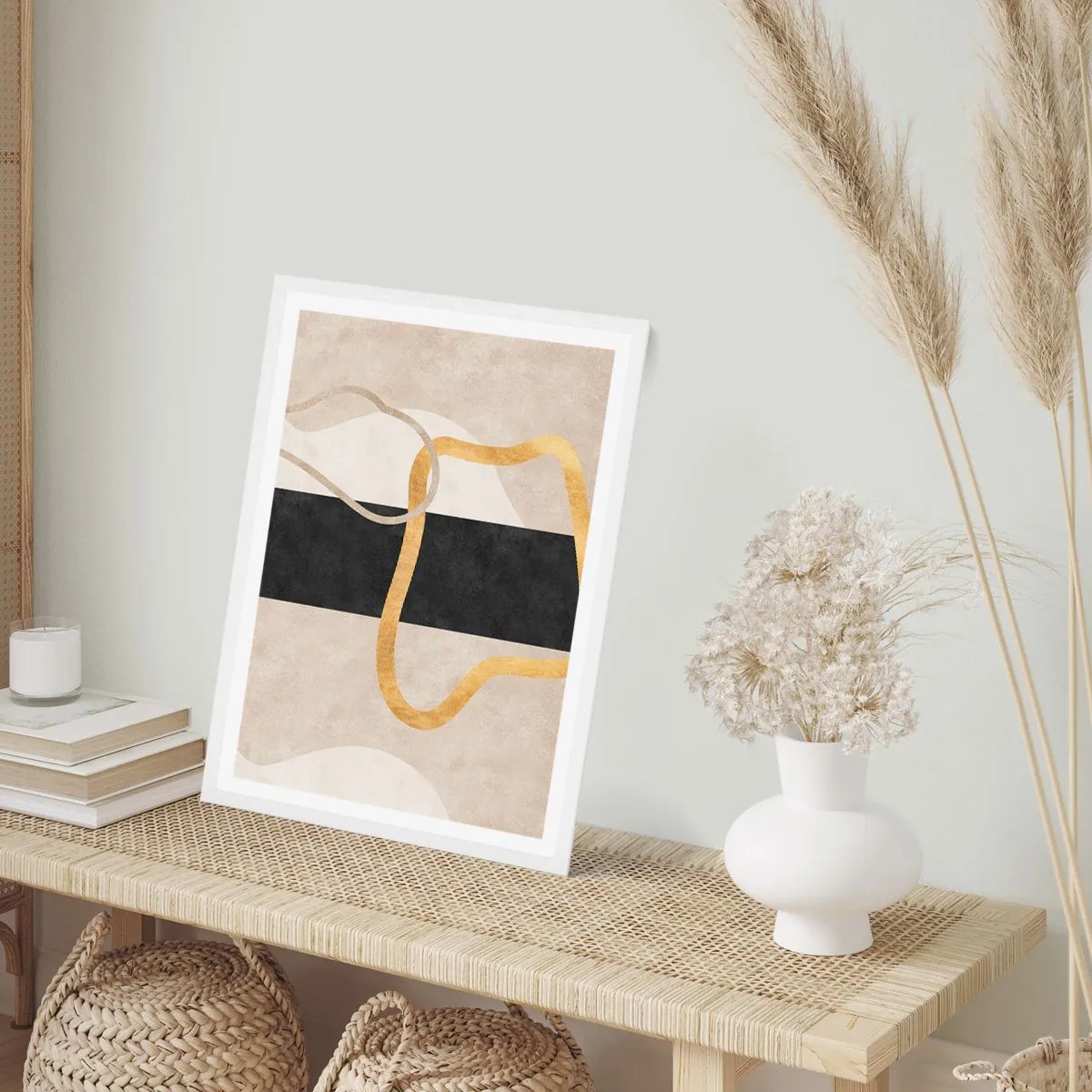 Poster in einem weißen Rahmen - Schleifenformen - 30x40 cm