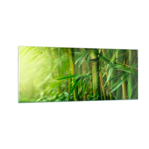 Glasbild - Bild auf glas - Lerne Grün selbst kennen - 100x40 cm