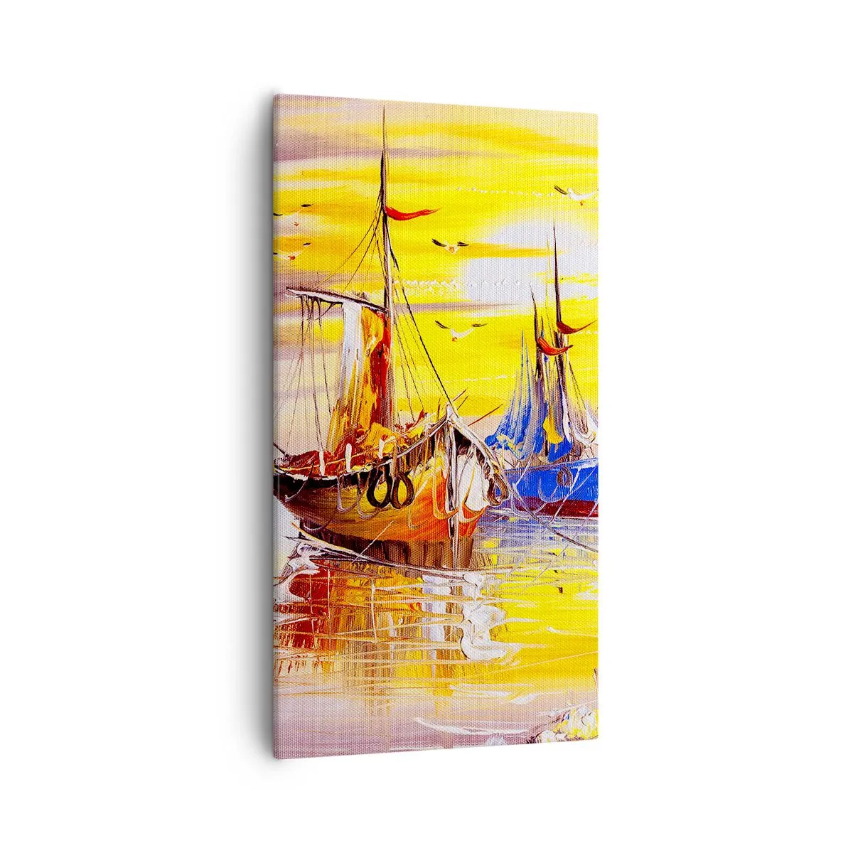 Bild auf Leinwand - Leinwandbild - Eine wohlverdiente Pause im Hafen - 55x100 cm