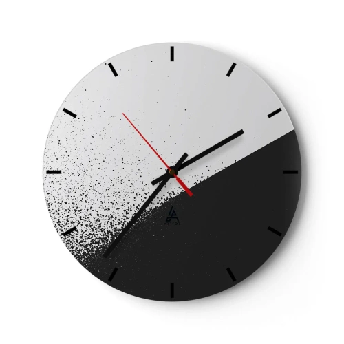 Wanduhr - Glasuhr - Immer schneller, immer mehr - 40x40 cm