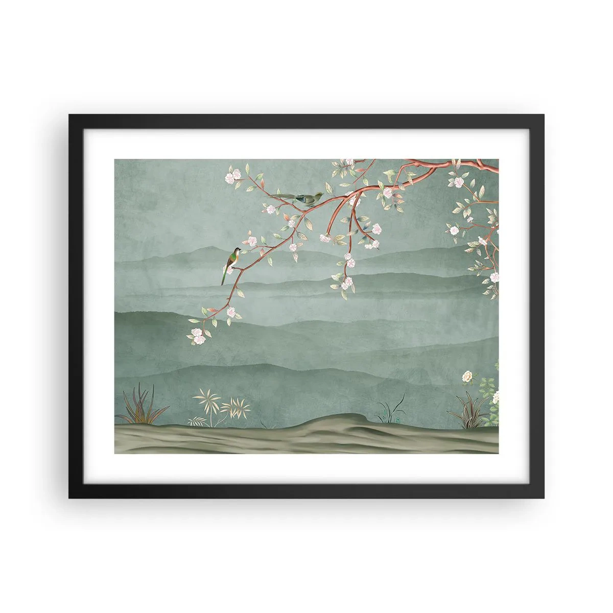 Poster in einem schwarzem Rahmen - Frühling, oh, du bist es - 50x40 cm