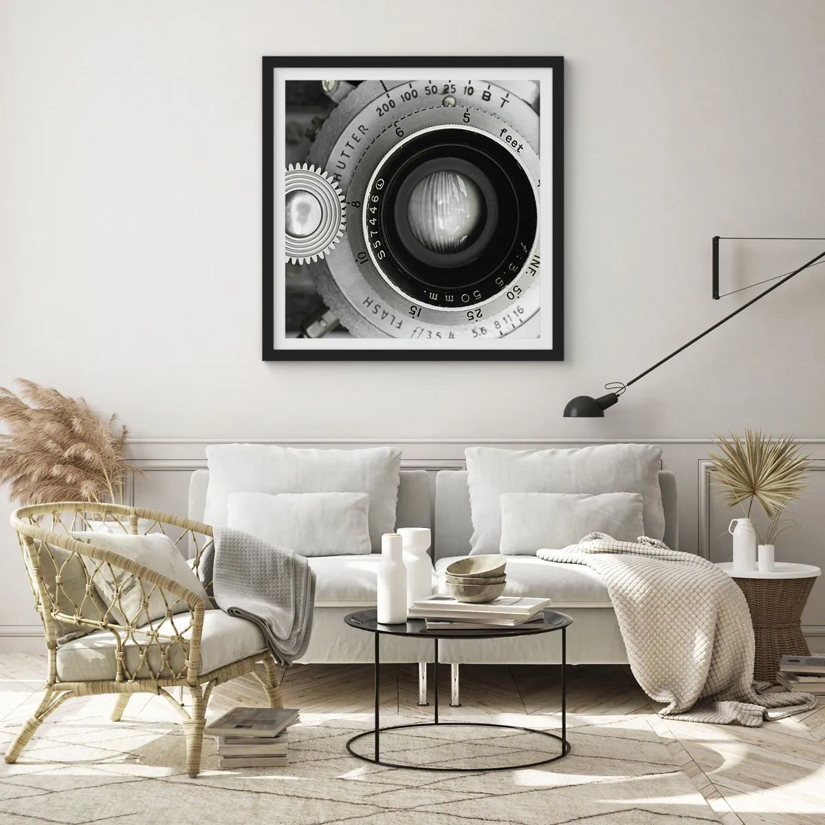 Poster in einem schwarzem Rahmen - Eine Story über Hollywood - 60x60 cm