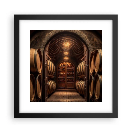 Poster in einem schwarzem Rahmen - Stimmungsvoller Keller - 30x30 cm