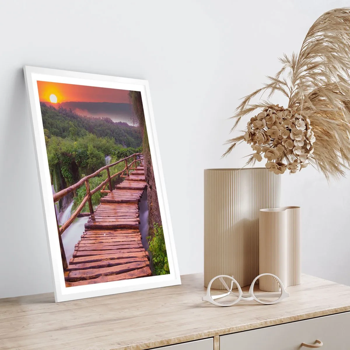 Poster in einem weißen Rahmen - Schönheit jenseits des Glaubens - 40x50 cm