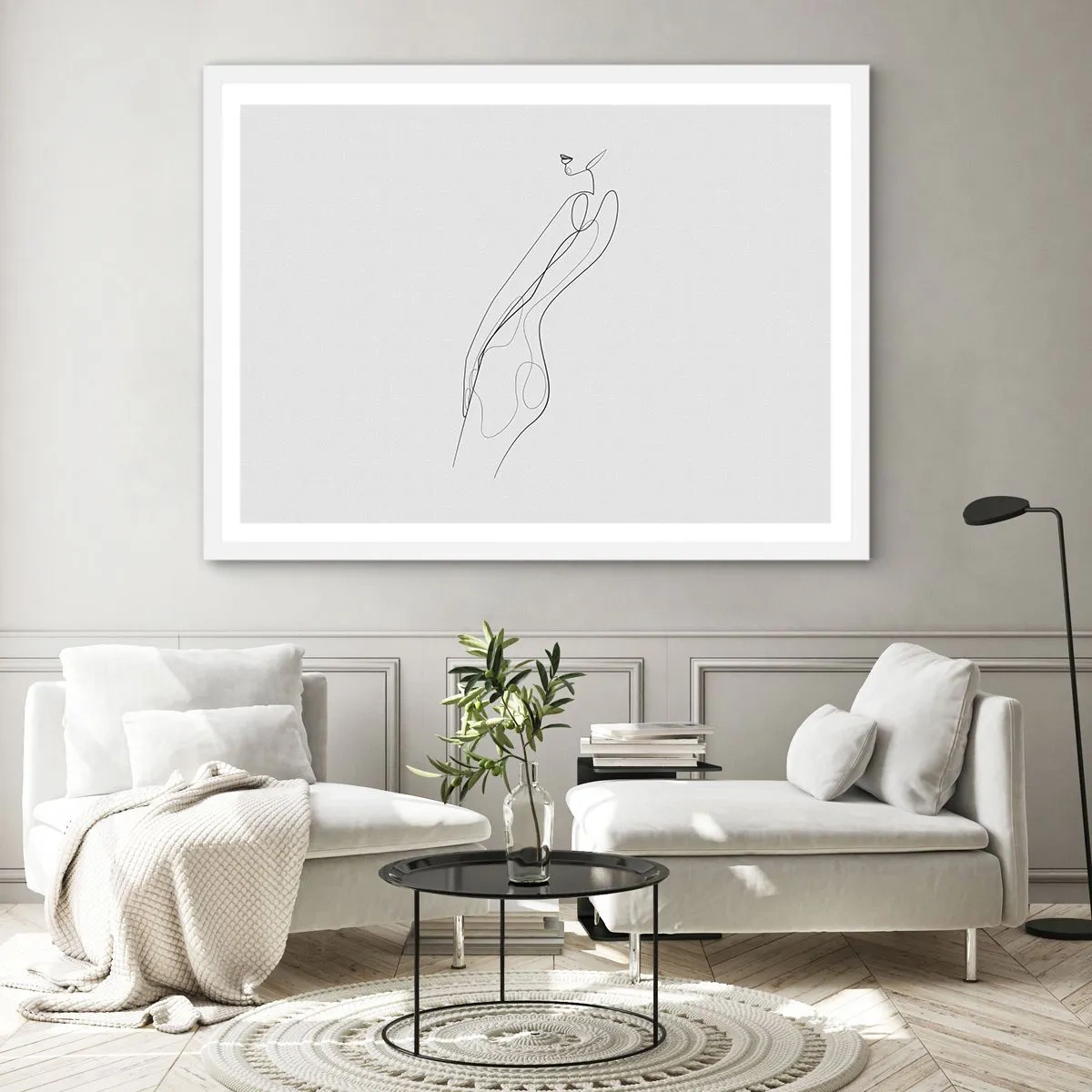 Poster in einem weißen Rahmen - Bloß ein Versprechen - 70x50 cm