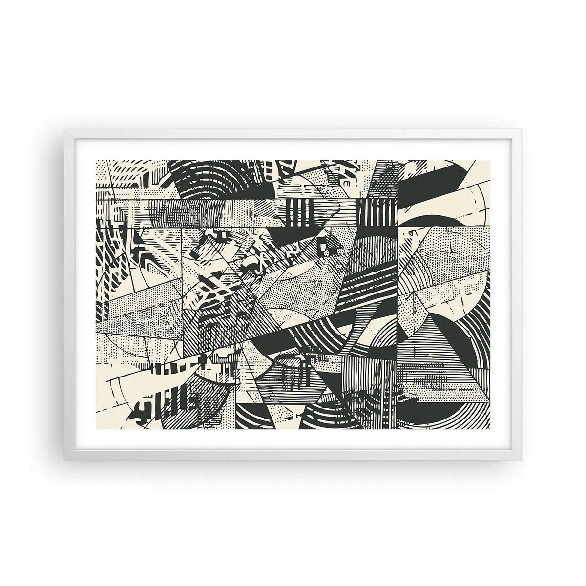 Poster in einem weißen Rahmen - Die Dynamik der Gegenwart - 70x50 cm