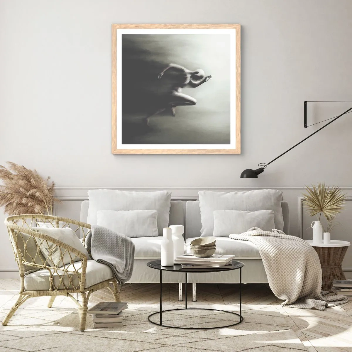 Poster in einem Rahmen aus heller Eiche - Unwiderstehlich - 40x40 cm