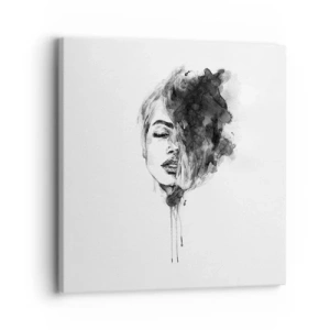 Bild auf Leinwand - Leinwandbild - Wovon träumt das Mädchen - 30x30 cm