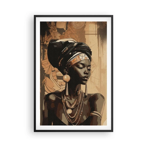 Poster in einem schwarzem Rahmen - Afrikanische Majestät - 61x91 cm