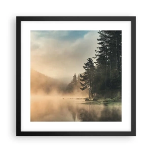 Poster in einem schwarzem Rahmen - Die Geburt des Tages - 40x40 cm