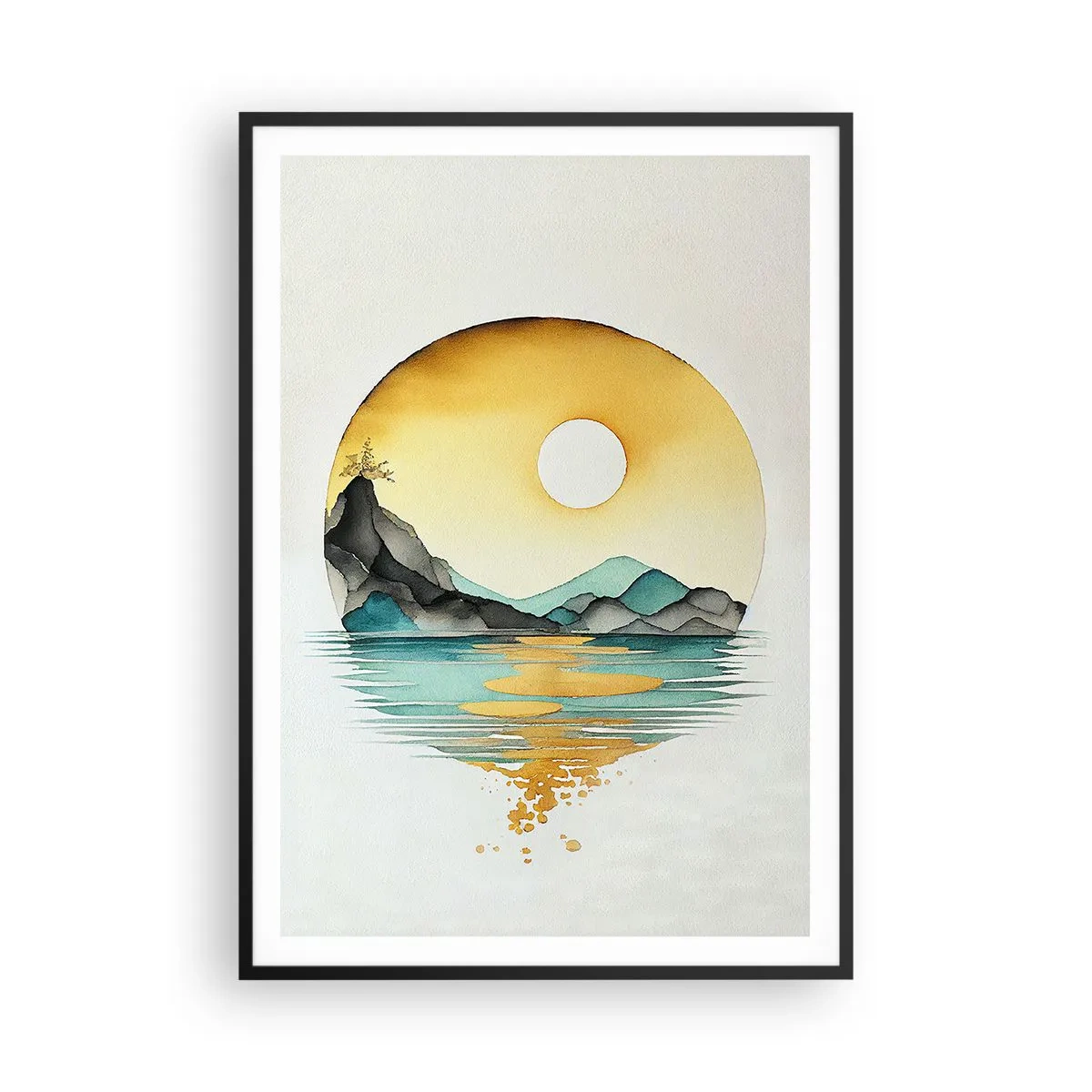 Poster in einem schwarzem Rahmen - Im Kreis der Schönheit - 70x100 cm