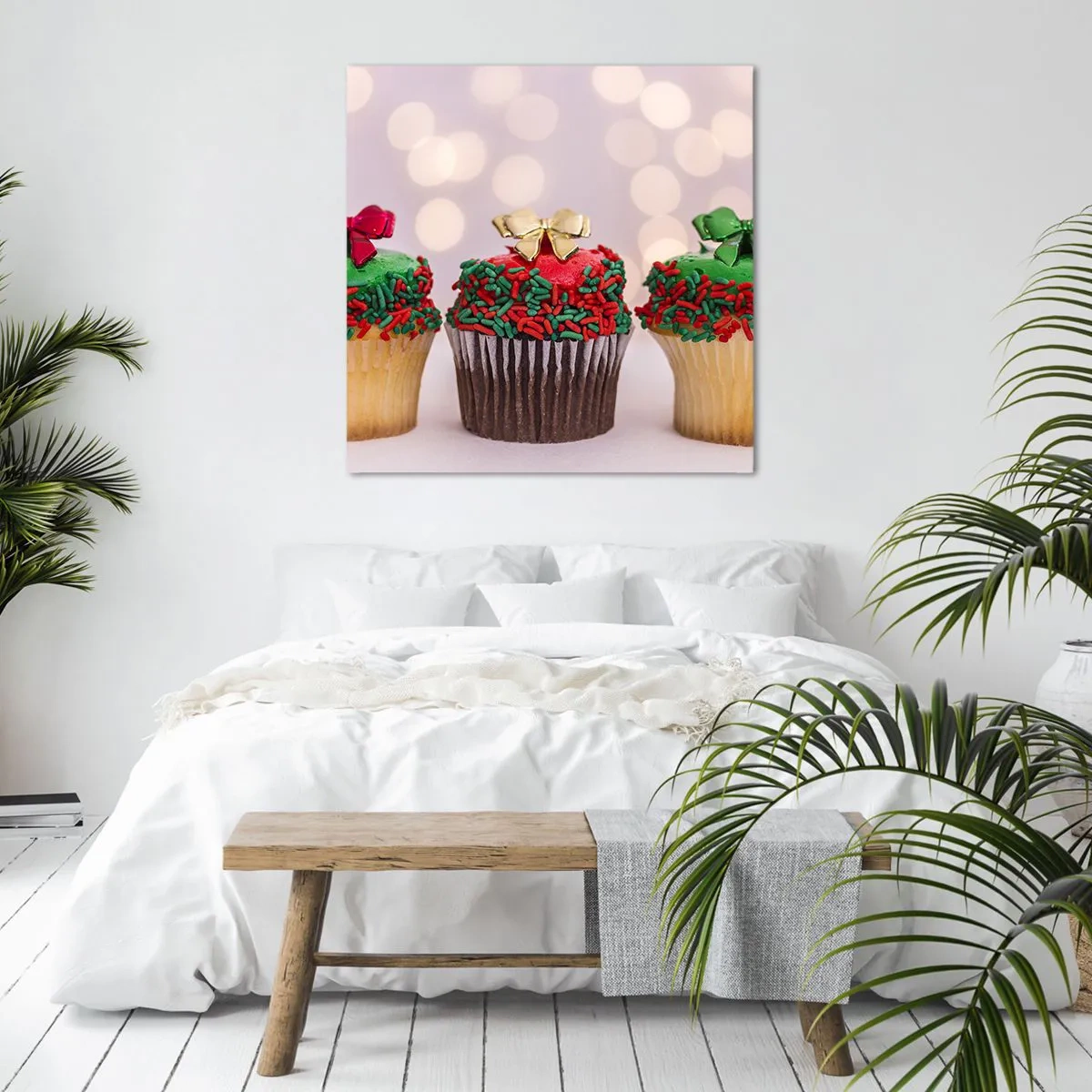 Bild auf Leinwand - Leinwandbild - Süßigkeiten bis zu der Schleife - 30x30 cm