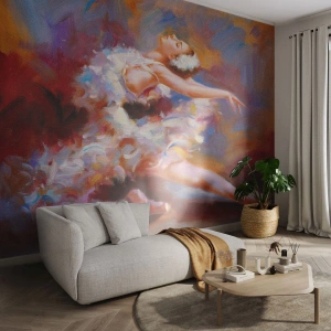 Selbstklebende Fototapete Deluxe Sticker - Schwan Gnade - Ballett, Ballerina, Tänzer - 100x70 cm