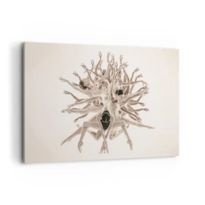 Bild auf Leinwand - Leinwandbild - Abstrakte Komposition von Tänzern in Bewegung - 120x80cm - Aufblühen im Tanz - Moderne Wanddekoration für Wohnzimmer und Schlafzimmer ARTTOR