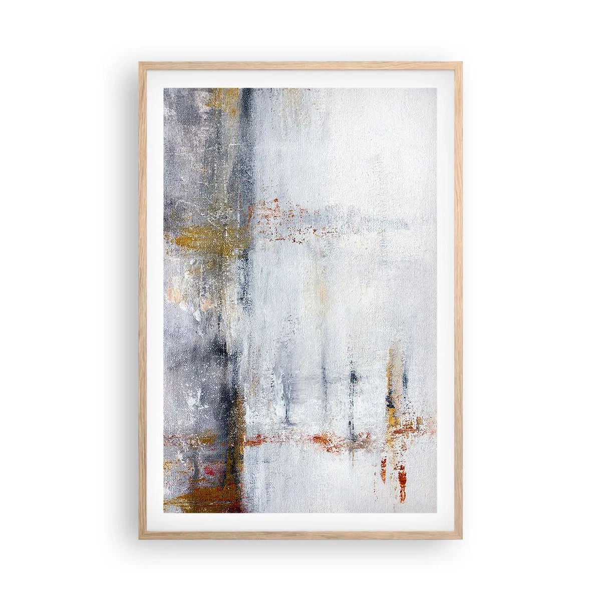 Poster in einem Rahmen aus heller Eiche - Hinter dem Luftvorhang - 61x91 cm