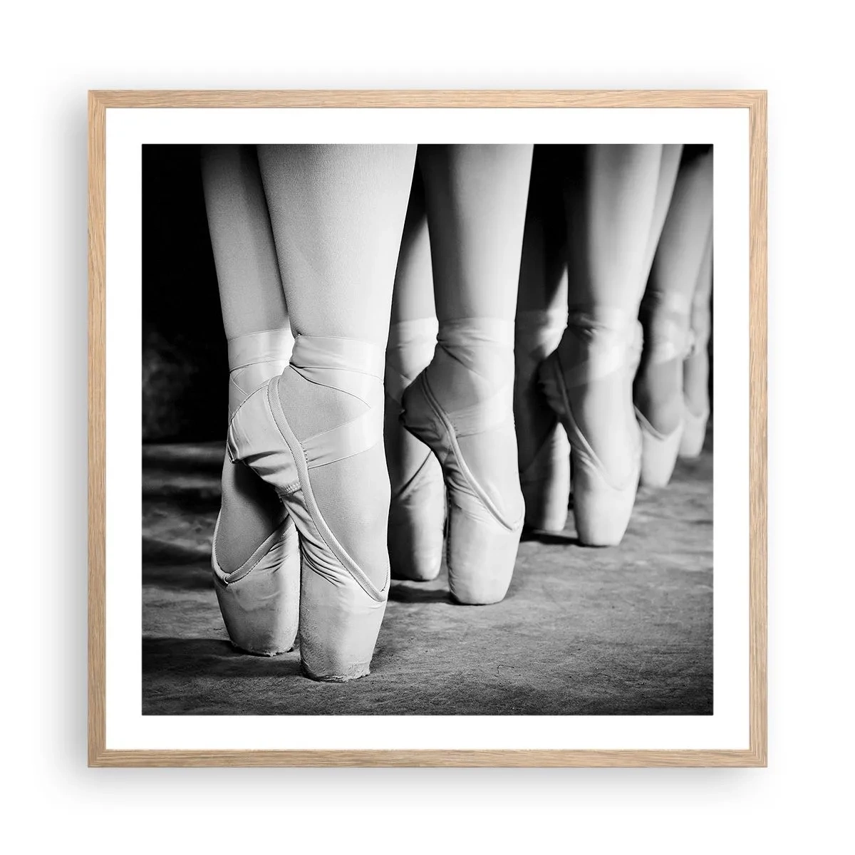 Poster in einem Rahmen aus heller Eiche - Gemeinsam, leicht - 60x60 cm