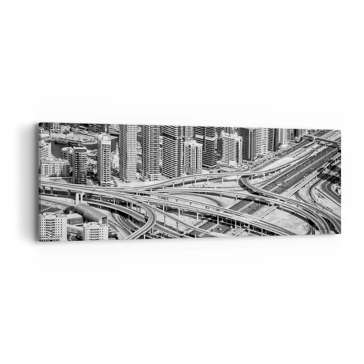 Bild auf Leinwand - Leinwandbild - Dubai - die unmögliche Stadt - 90x30 cm