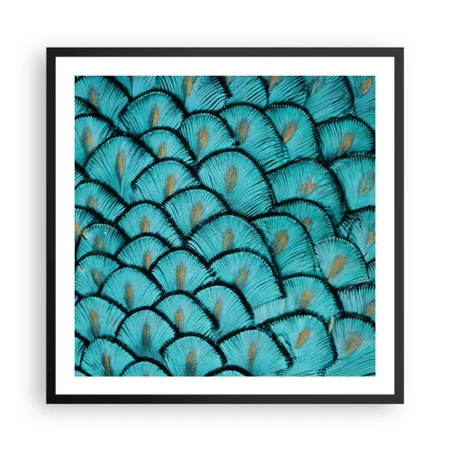 Poster in einem schwarzem Rahmen - Große Federgala - 60x60 cm