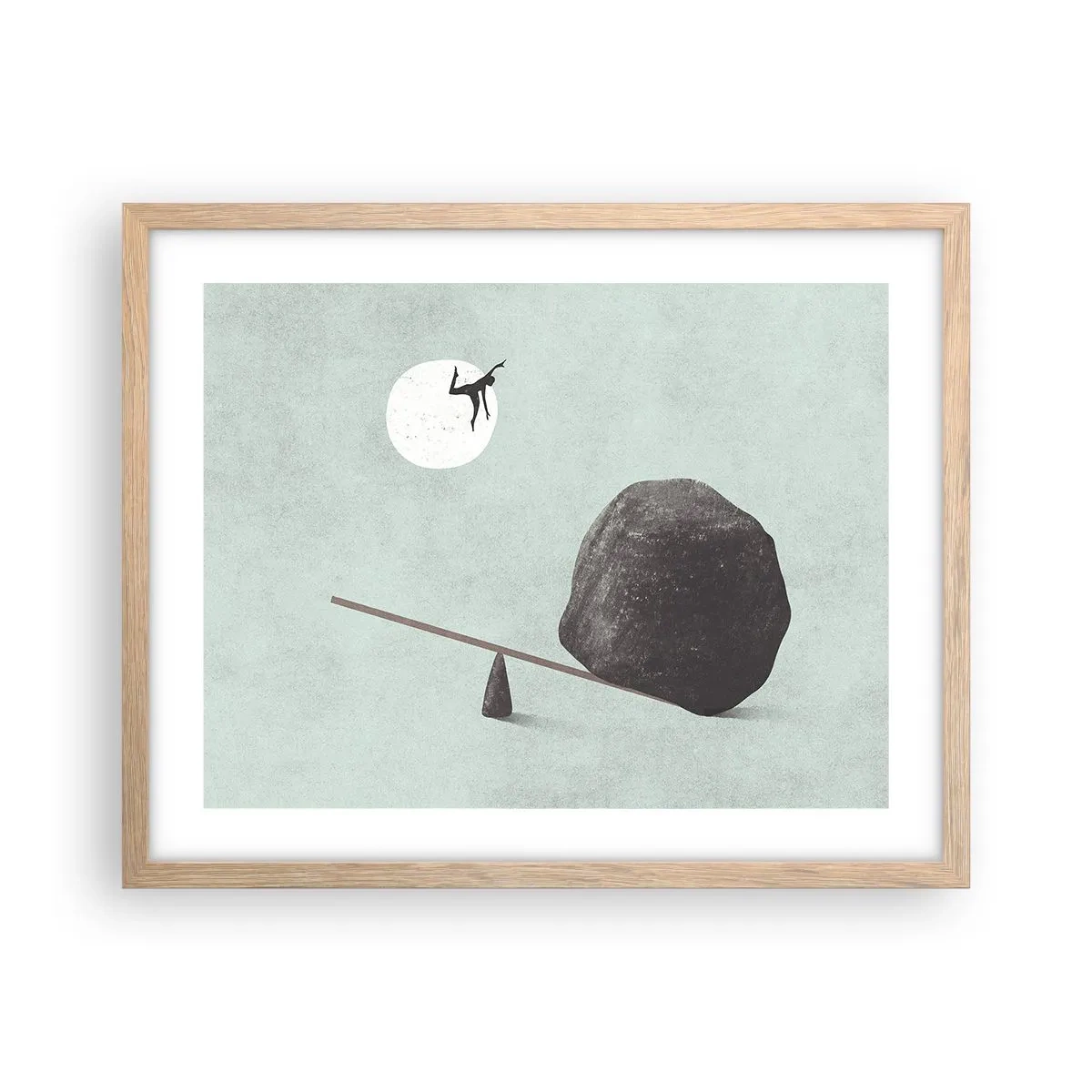 Poster in einem Rahmen aus heller Eiche - Erfüllte Träume - 50x40 cm
